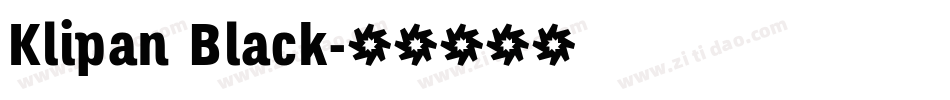Klipan Black字体转换